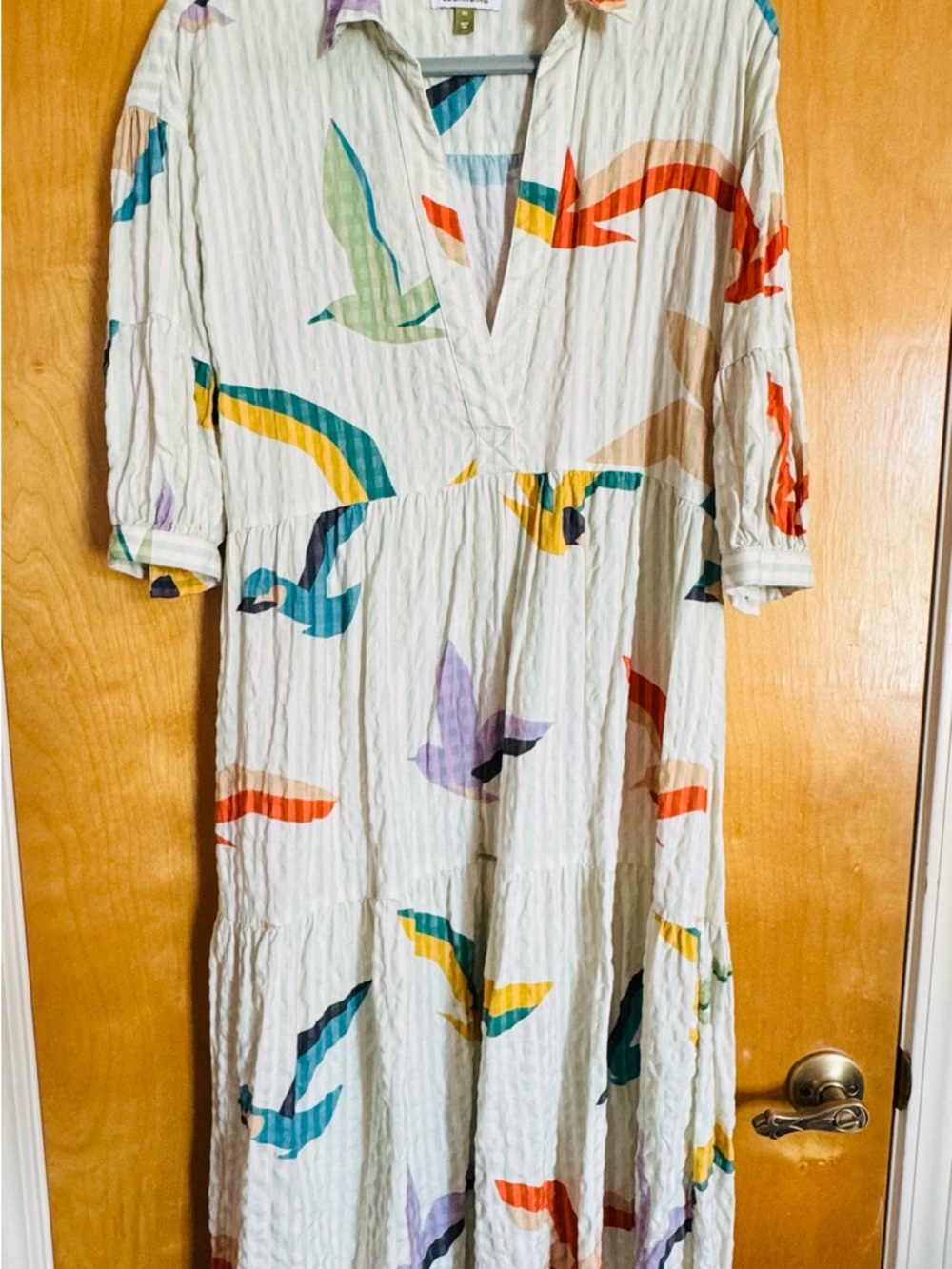 Anthropologie striped maxi dress